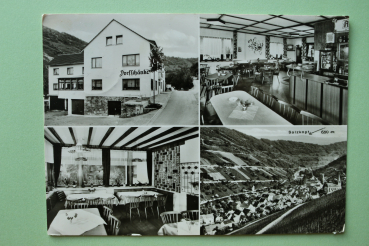 Postcard PC Oberdiebach Bacharach 1960s Restaurant Zur Dorfschaenke Town architecture Rheinland Pfalz
